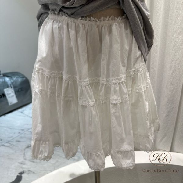 Kr89 夏裝 微甜蛋糕布蕾絲裙 