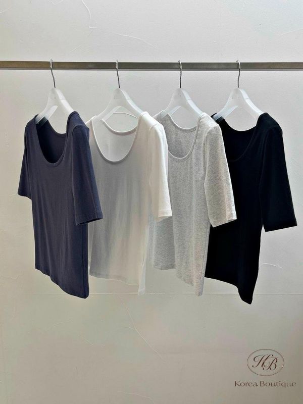 SS120 春季 短版素面tee 