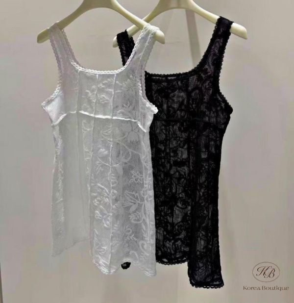 SS297 春季 很美的長版刺繡背心 