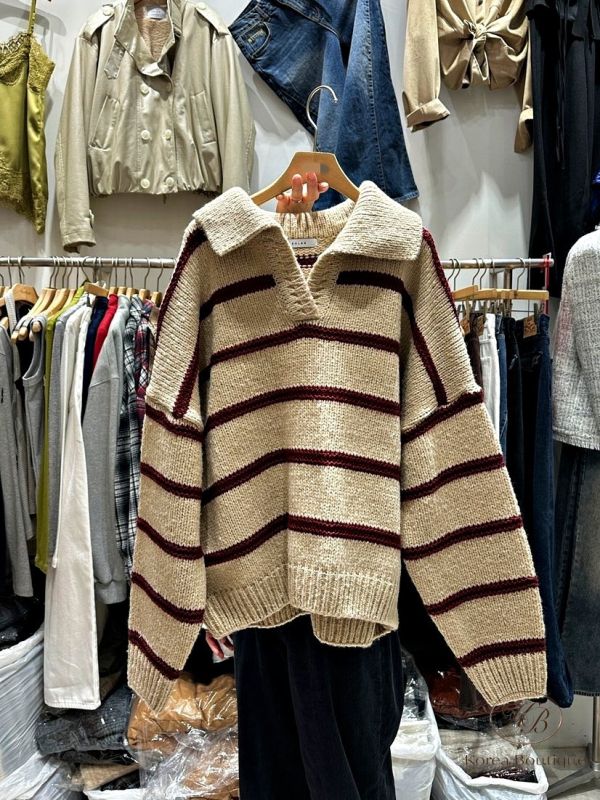 FWKR61 冬季 線條v領上衣 