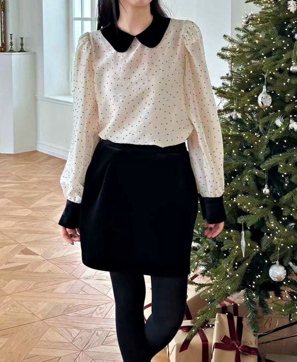 Fw481 冬季 點點襯衫 