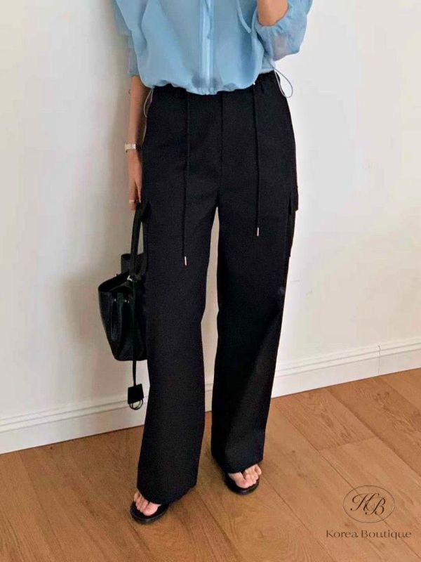 SS351 春季 質感口袋小直筒工裝褲 