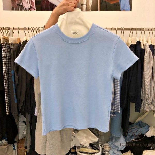 SS326 春季 好看的素tee 