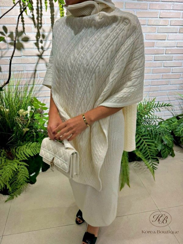 FWKR53 冬季 高領披肩 