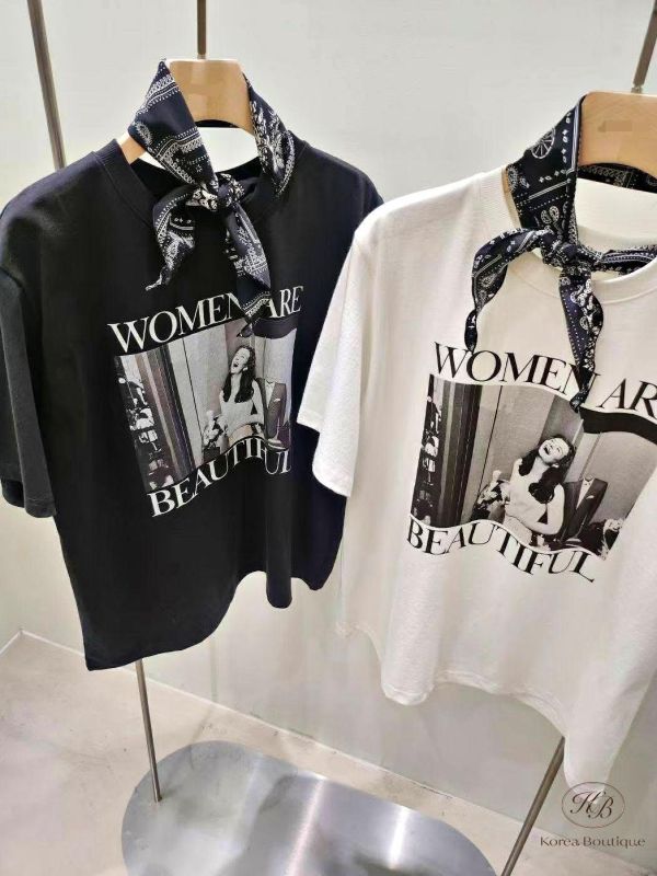 FW2758 秋季 附領巾的個性tee 