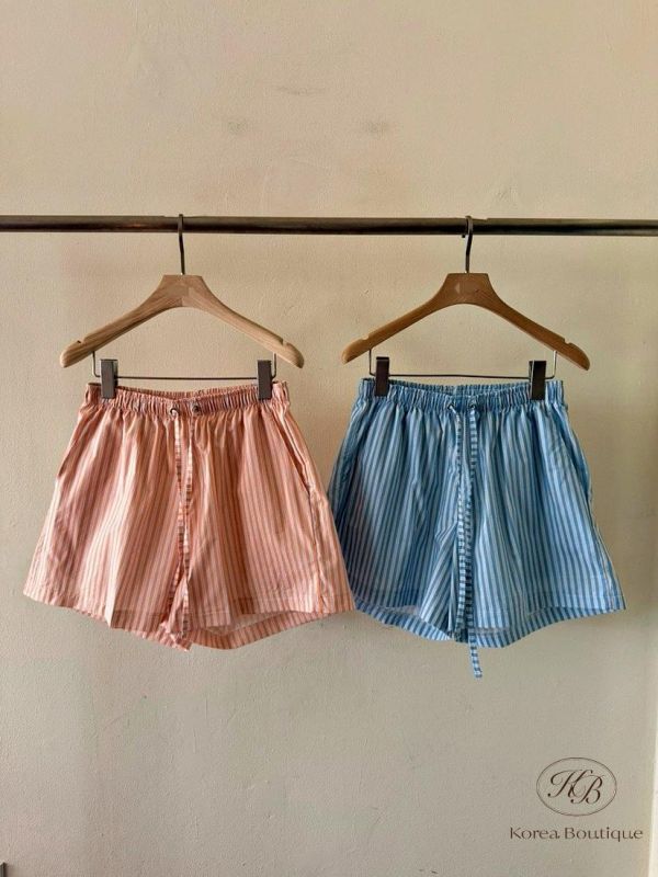 SS183 春季 條紋襯衫布料短褲 