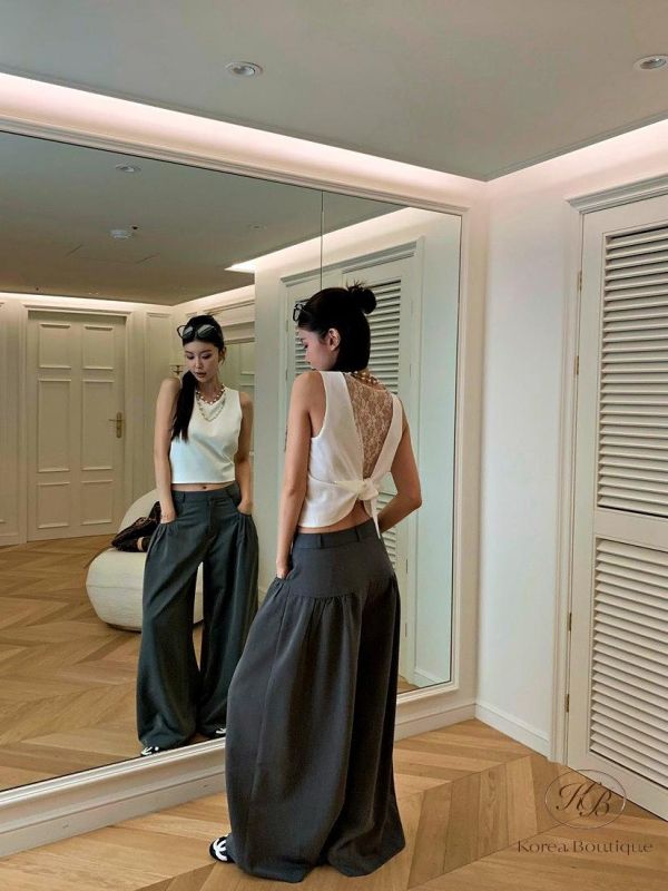 SS397 春季 後背蕾絲設計上衣 