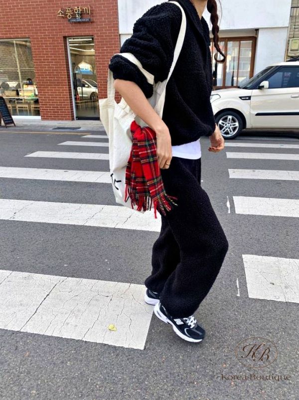 Fw473 冬季 羊羔毛套裝 