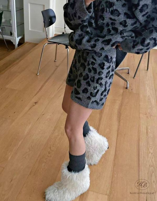 FWKR107 冬季 豹紋褲裝 