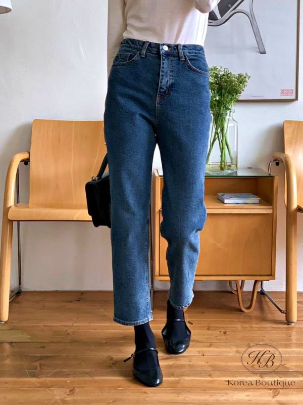 Fw465 冬季 冬天的小直筒牛仔褲 