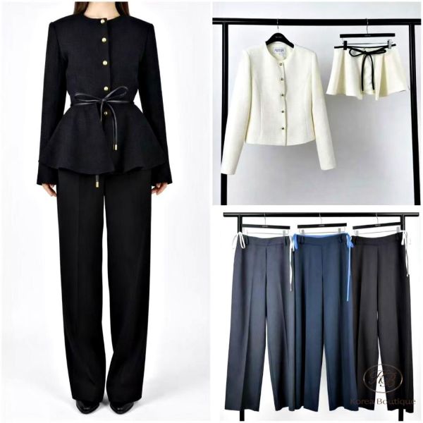 SS207 春季 蝴蝶結西裝褲 