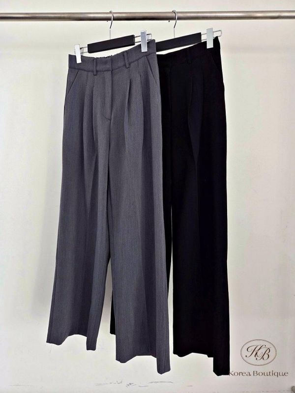 SS114 春季 簡約西裝褲 後鬆緊均碼 