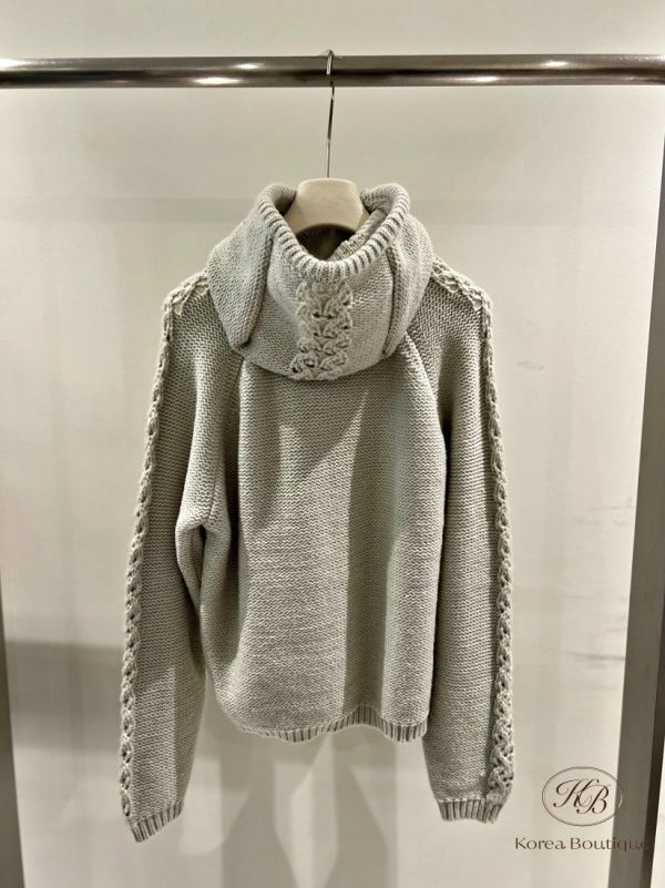 FWKR09 冬季 編織連帽毛衣 