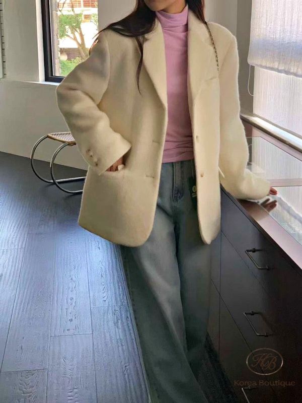 Fw463 冬季 羊駝西裝外套 