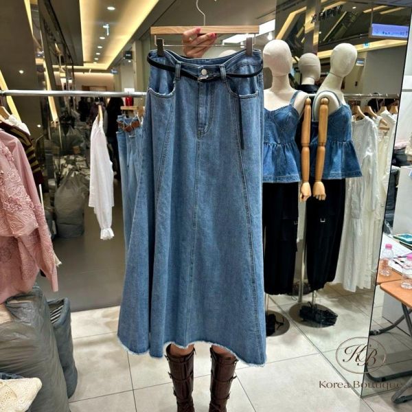 SS251 春季 傘狀牛仔裙 