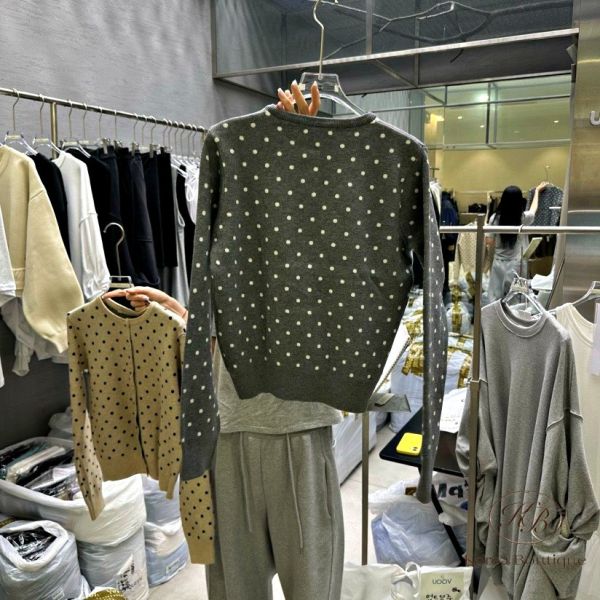 Fw125 秋季 復古點點 開襟衫 