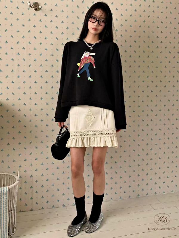 SS234 春季 細緻民俗感半身裙 