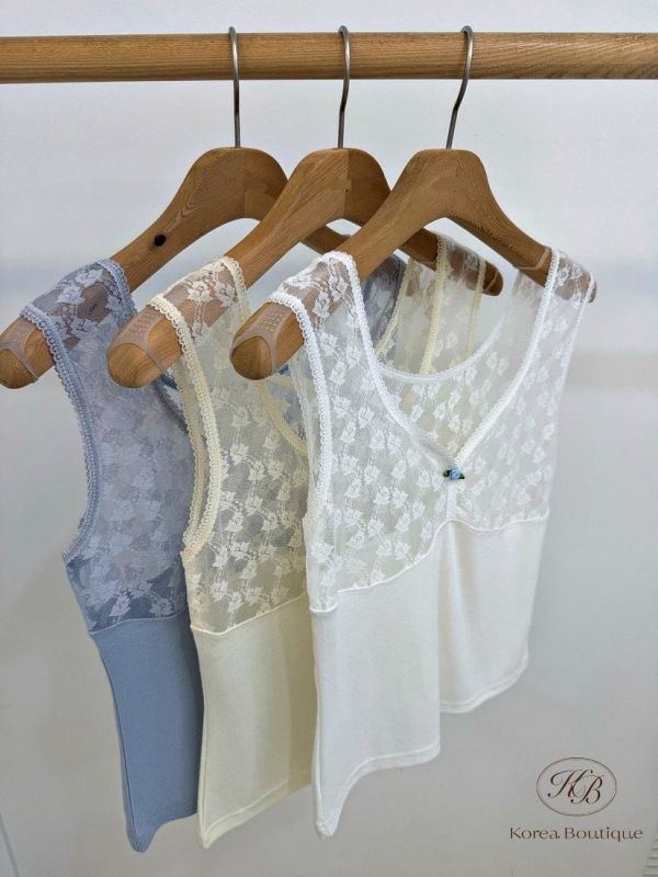 SS337 春季 蕾絲造型背心 