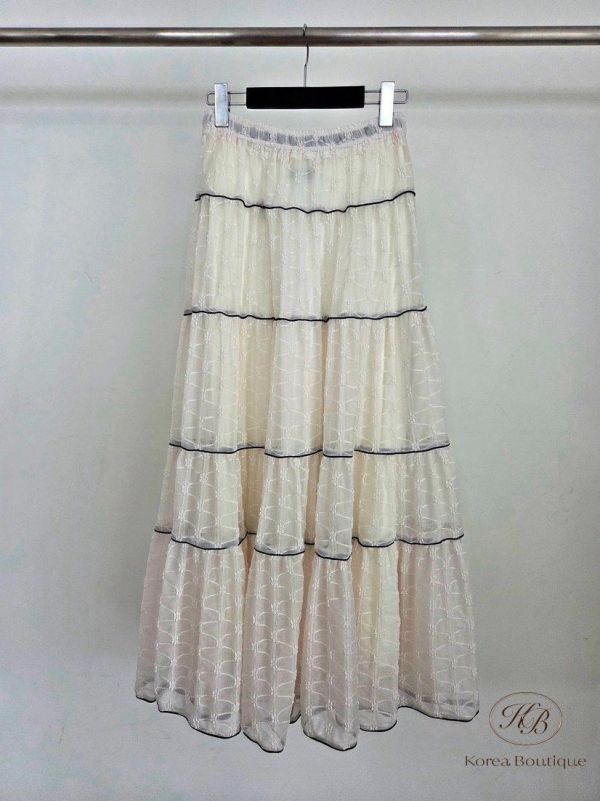 SS465 春季 重工蕾絲半身裙 