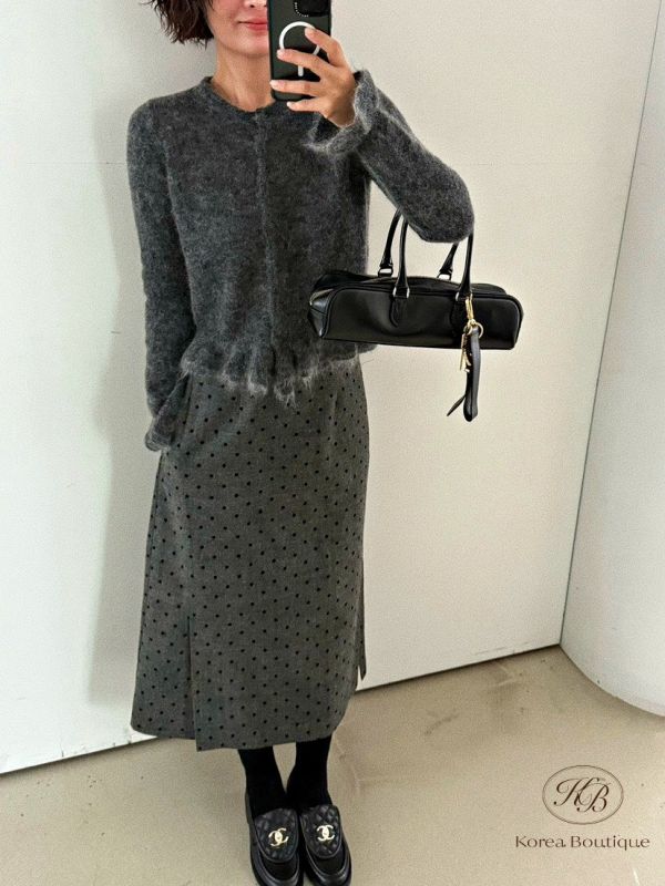 Fw187 秋季 點點半身裙 均碼 