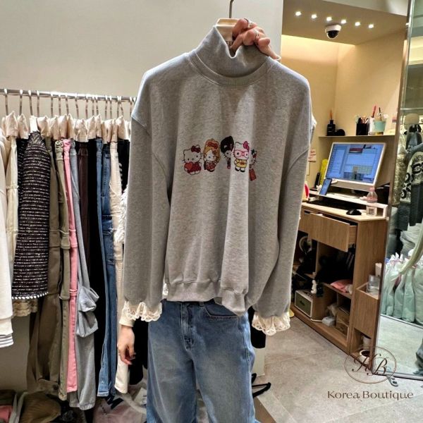 Fw488 冬季 kitty加絨衛衣 