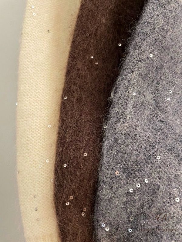 FWKR36 冬季 閃亮小立領毛衣 