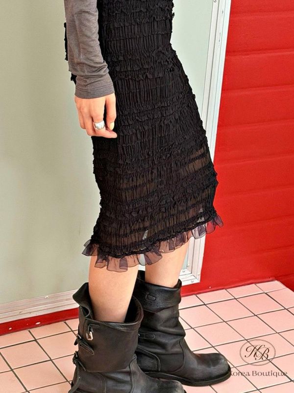 SS376 春季 好美的波浪半身裙 