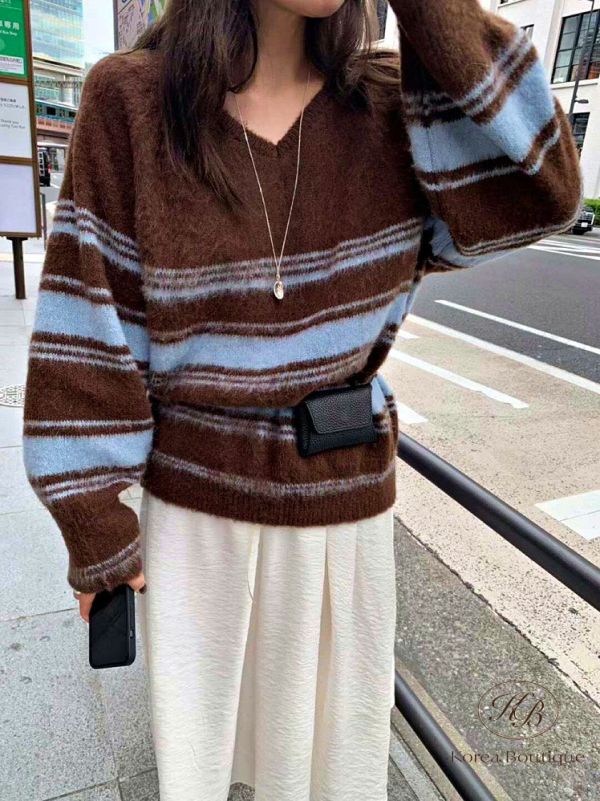 Fw358 秋季 馬海毛手袖設計毛衣 