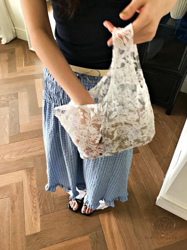 SS423 春季 蕾絲布手提袋 