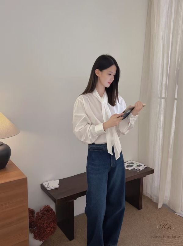 Fw55 秋季 領巾設計襯衫 