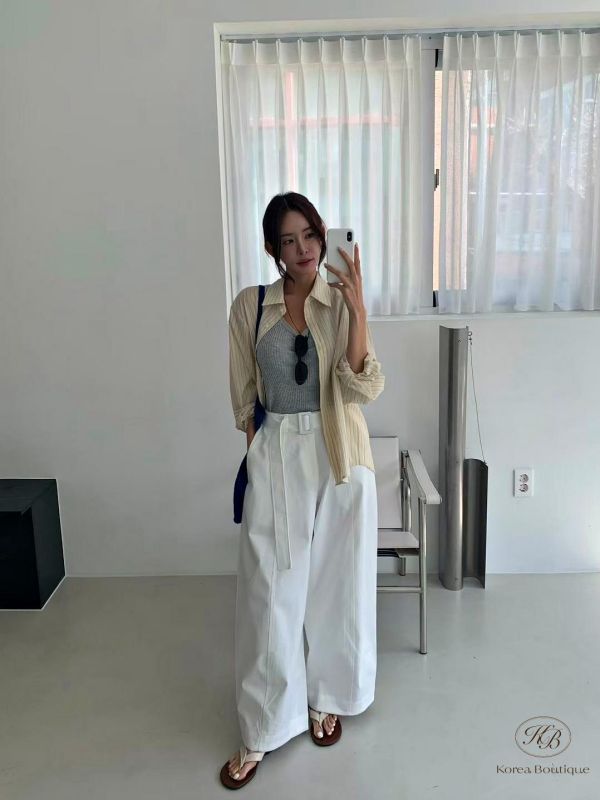 SS258 春季 好美的招財黃條紋襯衫 