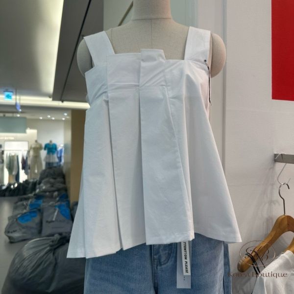 Kr06 夏裝 立體摺線背心上衣 