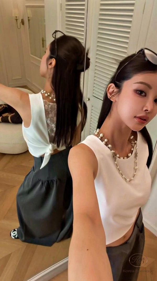 SS397 春季 後背蕾絲設計上衣 