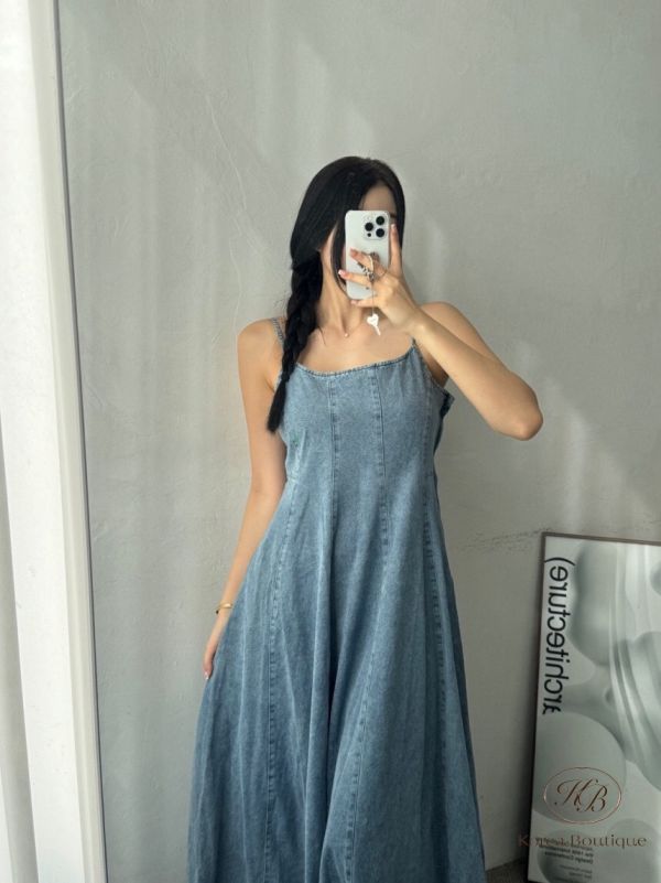 Sv22 夏裝 丹寧背心洋裝 
