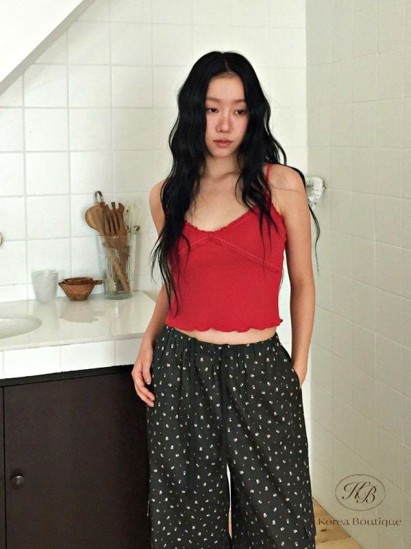 SS268 春季 木耳花邊背心 