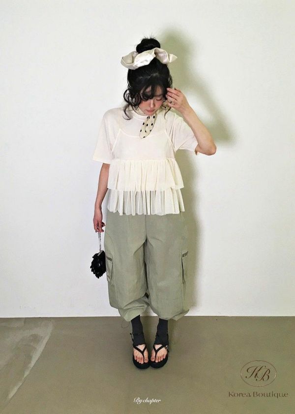 SS330 春季 可愛紡紗兩件式上衣 