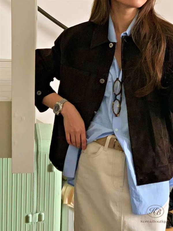 Fw469 冬季 麂皮口袋外套 