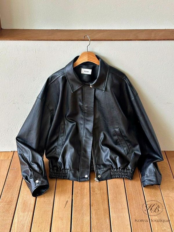 SS131 春季 簡約棒球外套皮衣 