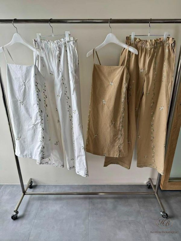 SS467 春季 日系感質感適合花卉套裝 上身可當洋裝 