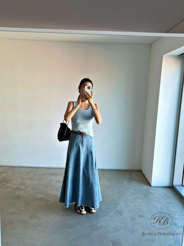 SS251 春季 傘狀牛仔裙 