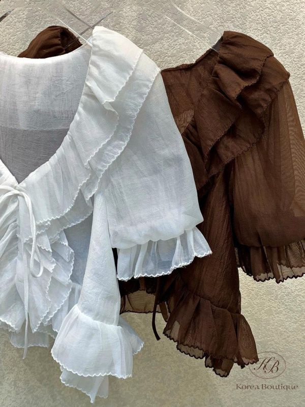 SS479 春季 荷葉短版上衣 