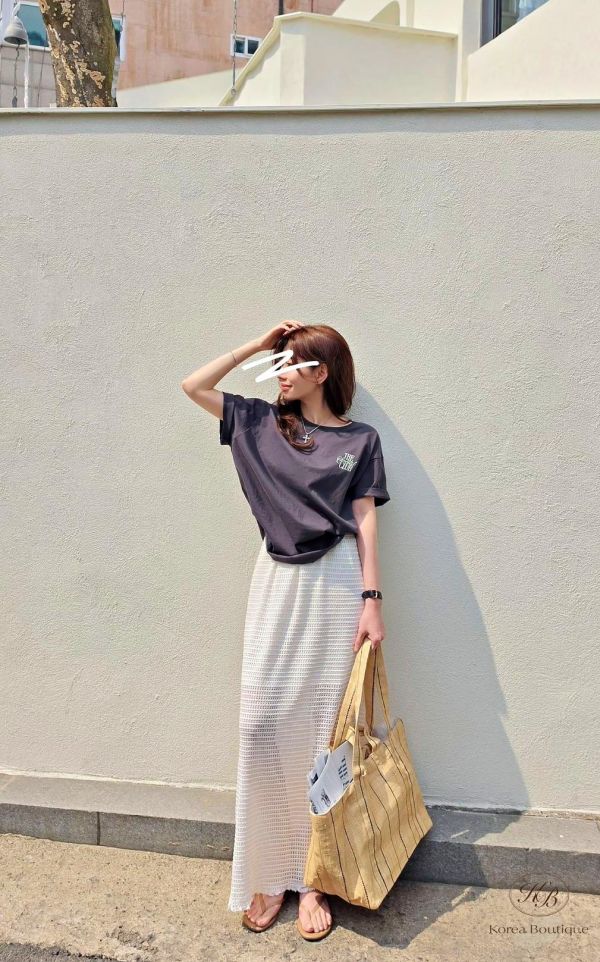 SS374 春季 男友風字母tee 