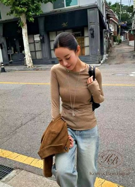 Fw272 秋季 質感圓領上衣 