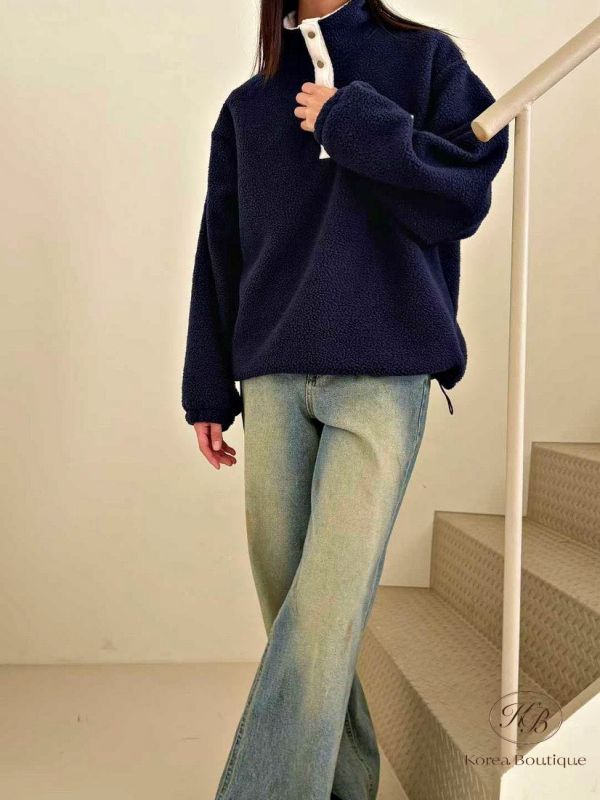 FWKR10 冬季 排扣羊羔毛上衣 