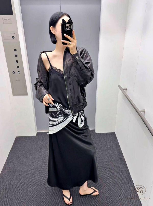 SS148 春季 高單設計家優雅緞面裙 