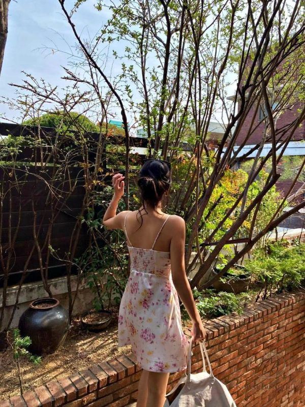 SS478 春季 花卉細肩帶背心洋裝 