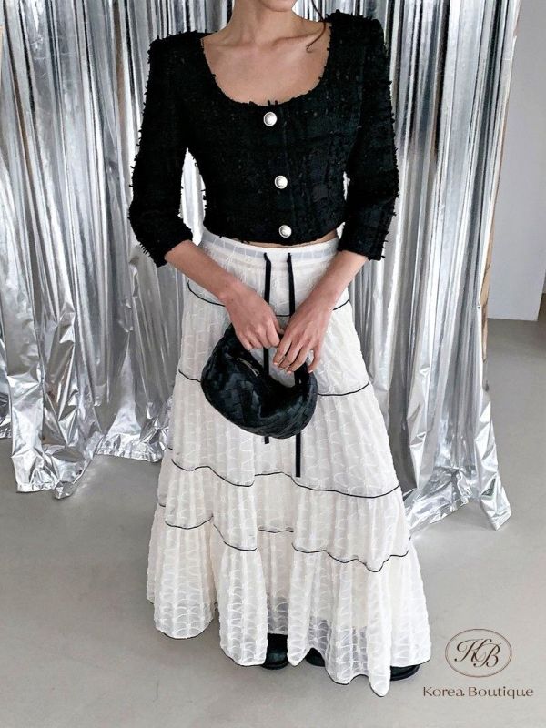 SS465 春季 重工蕾絲半身裙 