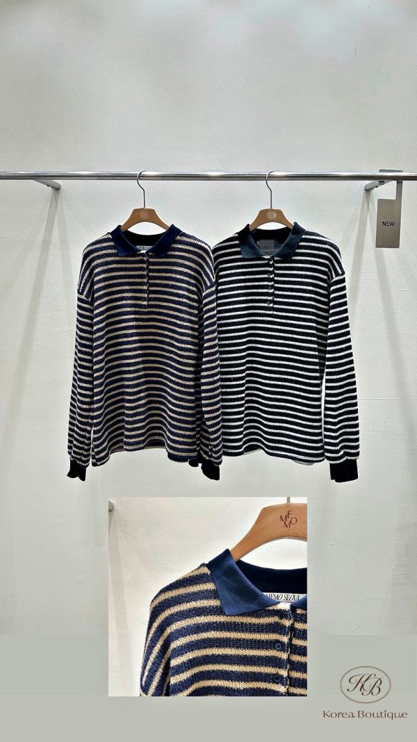 FWKR21 冬季 條紋長版上衣 