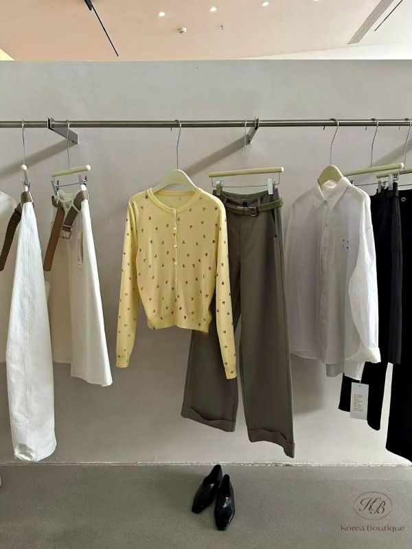 SS190 春季 小碎花博針織小外套 