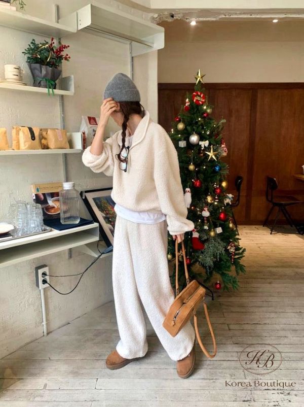 Fw473 冬季 羊羔毛套裝 